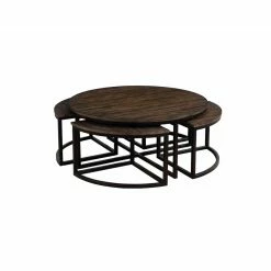 Wholesale 👍 Other Shapes - Coffee Tables Alaterre Furniture Arcadia Acacia Wood Round Wedge Tables - Set Of 4 ⌛ -Coffee Tables Sale Store detail2ASR9863