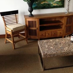 Best Pirce 😍 Rectangle Coffee Tables Chic Teak Teak Coffee Table With Stainless Base 😀 -Coffee Tables Sale Store detail2CHIT165