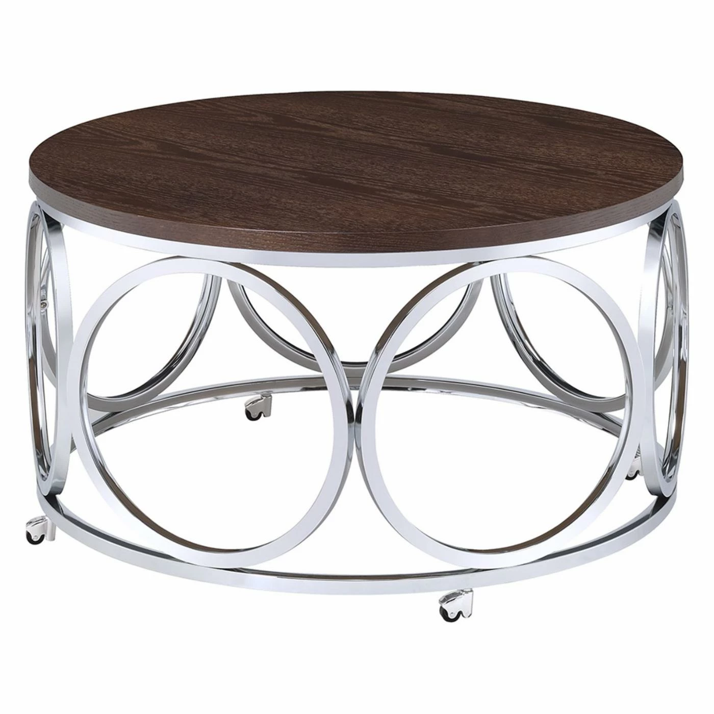 Hot Sale 😀 Round Coffee Tables Picket House Furnishings Jayme Round Coffee Table With Casters 🎉 6 Hot Sale 😀 Round Coffee Tables Picket House Furnishings Jayme Round Coffee Table With Casters 🎉 - Image 4