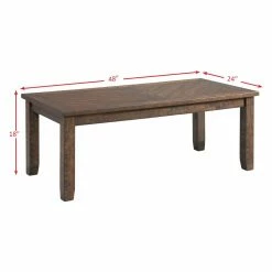 Promo 😉 Square Coffee Table Sets Picket House Furnishings Dex 3 Piece Occasional Table Set - Walnut 🧨 -Coffee Tables Sale Store detail2ELET608