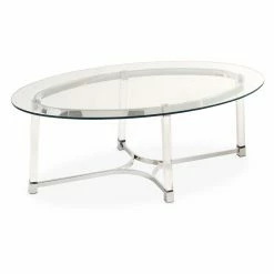 Discount 🧨 Oval Coffee Tables Picket House Furnishings Sophia Oval Glass Topped Coffee Table 👍 -Coffee Tables Sale Store detail2ELET865