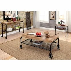 Best Pirce 💯 Rectangle Coffee Tables Furniture Of America Eddison Industrial Coffee Table 😉 -Coffee Tables Sale Store detail2ENLB2694