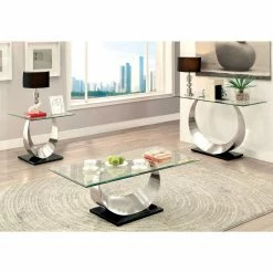 Top 10 👍 Rectangle Coffee Tables Furniture Of America Meryl U-Shaped Base Coffee Table 👍 -Coffee Tables Sale Store detail2ENLB2721