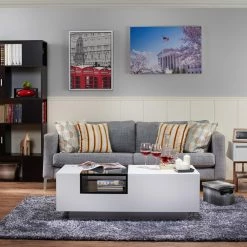 Hot Sale 👏 Rectangle Coffee Tables Furniture Of America Horatio Side Shelf Coffee Table 🌟 -Coffee Tables Sale Store detail2ENLB2784