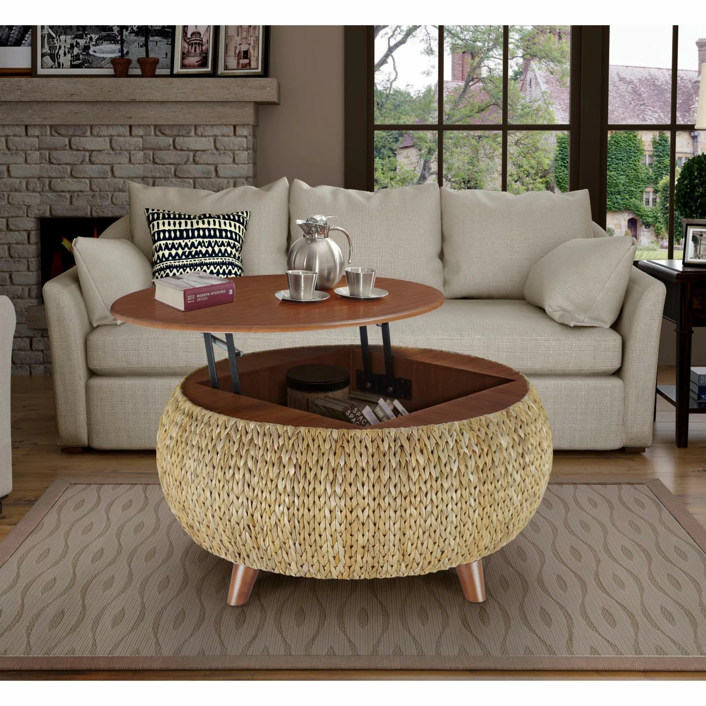 Outlet ๐คฉ Round Coffee Tables Gallerie Decor Bali Breeze Round Storage Table ๐ 6 Outlet ๐คฉ Round Coffee Tables Gallerie Decor Bali Breeze Round Storage Table ๐ - Image 4