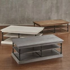 Budget 🔔 Rectangle Coffee Tables Weston Home Rectangle 2 Shelf Coffee Table 👏 -Coffee Tables Sale Store detail2HME3083