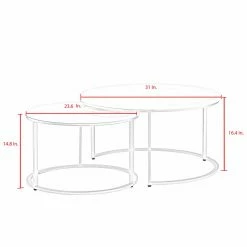 Coupon 🥰 Round Coffee Tables Inspired Home Kamila Coffee Table - Set Of 2 🎁 -Coffee Tables Sale Store detail2INSP160