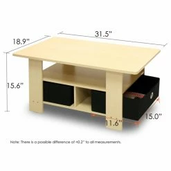 Budget 😀 Rectangle Coffee Tables Furinno Coffee Table With Bin Drawer 😀 -Coffee Tables Sale Store detail2LLYT193