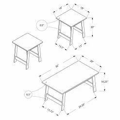 Best deal ๐ Square Coffee Table Sets Monarch Specialties 3 Piece Table Set โญ 9 Best deal ๐ Square Coffee Table Sets Monarch Specialties 3 Piece Table Set โญ -Coffee Tables Sale Store detail2MON1523