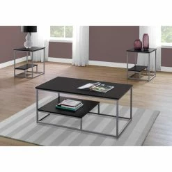 Budget 🔔 Rectangle Coffee Table Sets Monarch Specialties 3 Piece Occasional Table Set With Raised Bottom Half-Shelf 🔔 -Coffee Tables Sale Store detail2MON1633