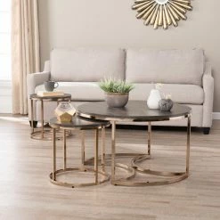 Discount 😉 Round Coffee Tables Southern Enterprises Lachlan 3 Piece Nesting Table Set 🛒 14 Discount 😉 Round Coffee Tables Southern Enterprises Lachlan 3 Piece Nesting Table Set 🛒 -Coffee Tables Sale Store detail2SEI2966