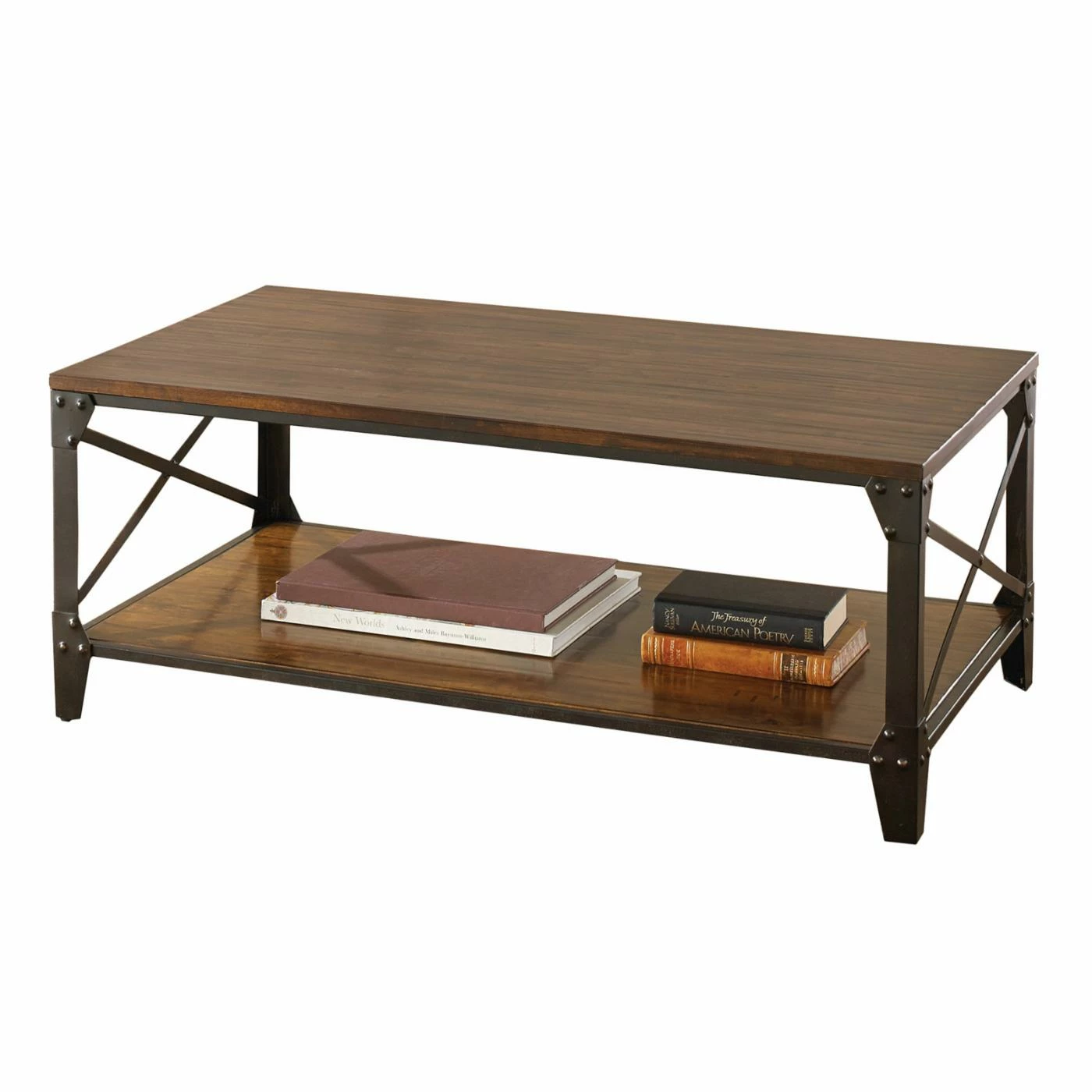 Promo ๐ Steve Silver Co. Rectangle Coffee Tables Steve Silver Winston Rectangle Distressed Tobacco Wood And Metal Coffee Table ๐ 6 Promo ๐ Steve Silver Co. Rectangle Coffee Tables Steve Silver Winston Rectangle Distressed Tobacco Wood And Metal Coffee Table ๐ - Image 4