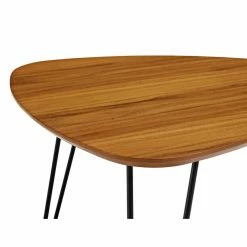 Best Pirce 🎉 Other Shapes - Coffee Table Sets Walker Edison Hairpin Leg Wood Nesting Coffee Table Set 🤩 -Coffee Tables Sale Store detail2WAL429