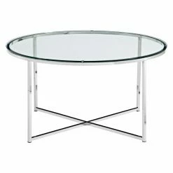 Budget 🔥 Round Coffee Tables Manor Park 36 In. Coffee Table With X-Base And Glass Top 🤩 10 Budget 🔥 Round Coffee Tables Manor Park 36 In. Coffee Table With X-Base And Glass Top 🤩 -Coffee Tables Sale Store detail2WAL610