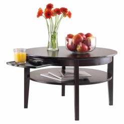 Buy 👏 Round Coffee Tables Winsome Amelia Coffee Table With Pull Out Tray 😍 -Coffee Tables Sale Store detail2WI776