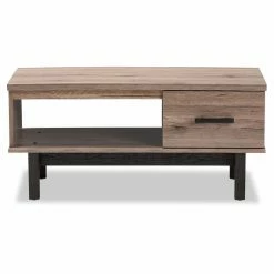 Deals 🔥 Rectangle Coffee Tables Baxton Studio Arend 1 Drawer Coffee Table 🛒 -Coffee Tables Sale Store detail2WSI4477