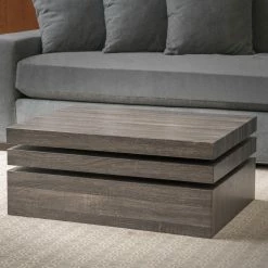 Discount 🎉 Best Selling Home Rectangle Coffee Tables Modernesque Rectangular Rotating Coffee Table 👍 -Coffee Tables Sale Store detail3BSHD3181