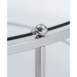 Buy ⌛ Round Coffee Tables Convenience Concepts Royal Crest 2 Tier Round Glass Coffee Table 🧨 -Coffee Tables Sale Store detail3CONV644