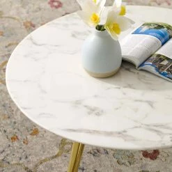 Brand new 🎉 Round Coffee Tables Modway Lippa Round Marble Coffee Table With Tripod Base 🛒 -Coffee Tables Sale Store detail3EEI2463