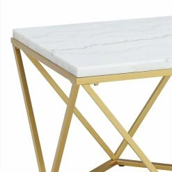 Best deal ⌛ Rectangle Coffee Tables Picket House Furnishings Conner Marble Topped Coffee Table 🤩 -Coffee Tables Sale Store detail3ELET1205