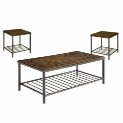 Discount 🛒 Rectangle Coffee Table Sets Furniture Of America Poe 3 Piece Coffee Table Set 😀 -Coffee Tables Sale Store detail3ENLB2702