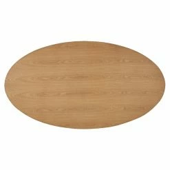 Outlet ❤️ Oval Coffee Tables HN Home Stewart Mid-Century Modern Oval Wood Entryway Coffee Table 💯 -Coffee Tables Sale Store detail3HME3400
