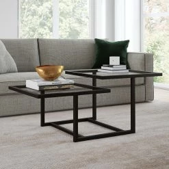 Buy 🤩 Hudson & Canal Rectangle Coffee Tables Hudson & Canal Amalie Two-Tier Coffee Table ✔️ -Coffee Tables Sale Store detail3HUDO136