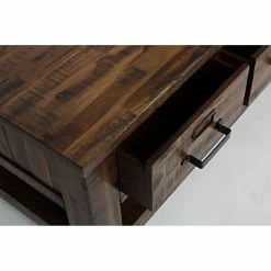 Outlet ⌛ Jofran Rectangle Coffee Tables Cannon Valley Three Drawer Cocktail Table ⌛ -Coffee Tables Sale Store detail3JSI1398