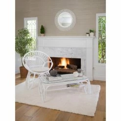 Hot Sale 🎉 Rectangle Coffee Tables KOUBOO Rattan Glass Topped Coffee Table 😀 -Coffee Tables Sale Store detail3KOUB123