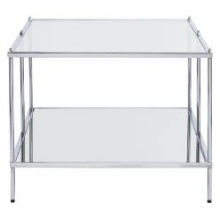 Deals ⌛ Rectangle Coffee Tables Southern Enterprises Knox Glam Mirrored Cocktail Table - Chrome 🛒 -Coffee Tables Sale Store detail3SEI2374