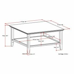 Cheapest 🌟 Brooklyn & Max Square Coffee Tables Brooklyn + Max Brunswick Solid Wood Square Coffee Table 🔥 -Coffee Tables Sale Store detail3SIMP1590