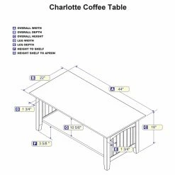 Deals 🔔 Rectangle Coffee Tables AFI Furnishings Charlotte Coffee Table 🛒 -Coffee Tables Sale Store detail4ATF813