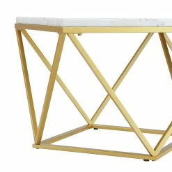 Best deal ⌛ Rectangle Coffee Tables Picket House Furnishings Conner Marble Topped Coffee Table 🤩 -Coffee Tables Sale Store detail4ELET1205
