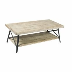 Promo 😉 Rectangle Coffee Tables HN Home Arlington Modern Farmhouse Coffee Table ❤️ -Coffee Tables Sale Store detail4EMER2089