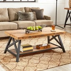 Cheapest 👏 Rectangle Coffee Tables Weston Home Strandel Coffee Table 🔥 -Coffee Tables Sale Store detail4HME3640