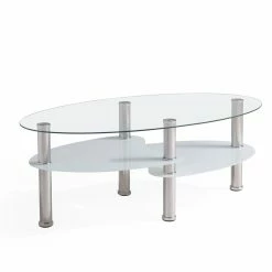 Hot Sale 💯 Hodedah Imports Oval Coffee Tables Hodedah HICT19 Oval Coffee Table ✨ -Coffee Tables Sale Store detail4HODE001