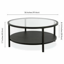 Flash Sale ⌛ Hudson & Canal Round Coffee Tables Hudson & Canal Rigan Round Coffee Table 👍 -Coffee Tables Sale Store detail4HUDO049