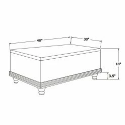 New ✨ Rectangle Coffee Tables East At Main Arbor Abaca Textured Coffee Table 👏 -Coffee Tables Sale Store detail4JEF1367