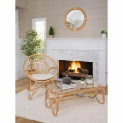 Hot Sale 🎉 Rectangle Coffee Tables KOUBOO Rattan Glass Topped Coffee Table 😀 -Coffee Tables Sale Store detail4KOUB123