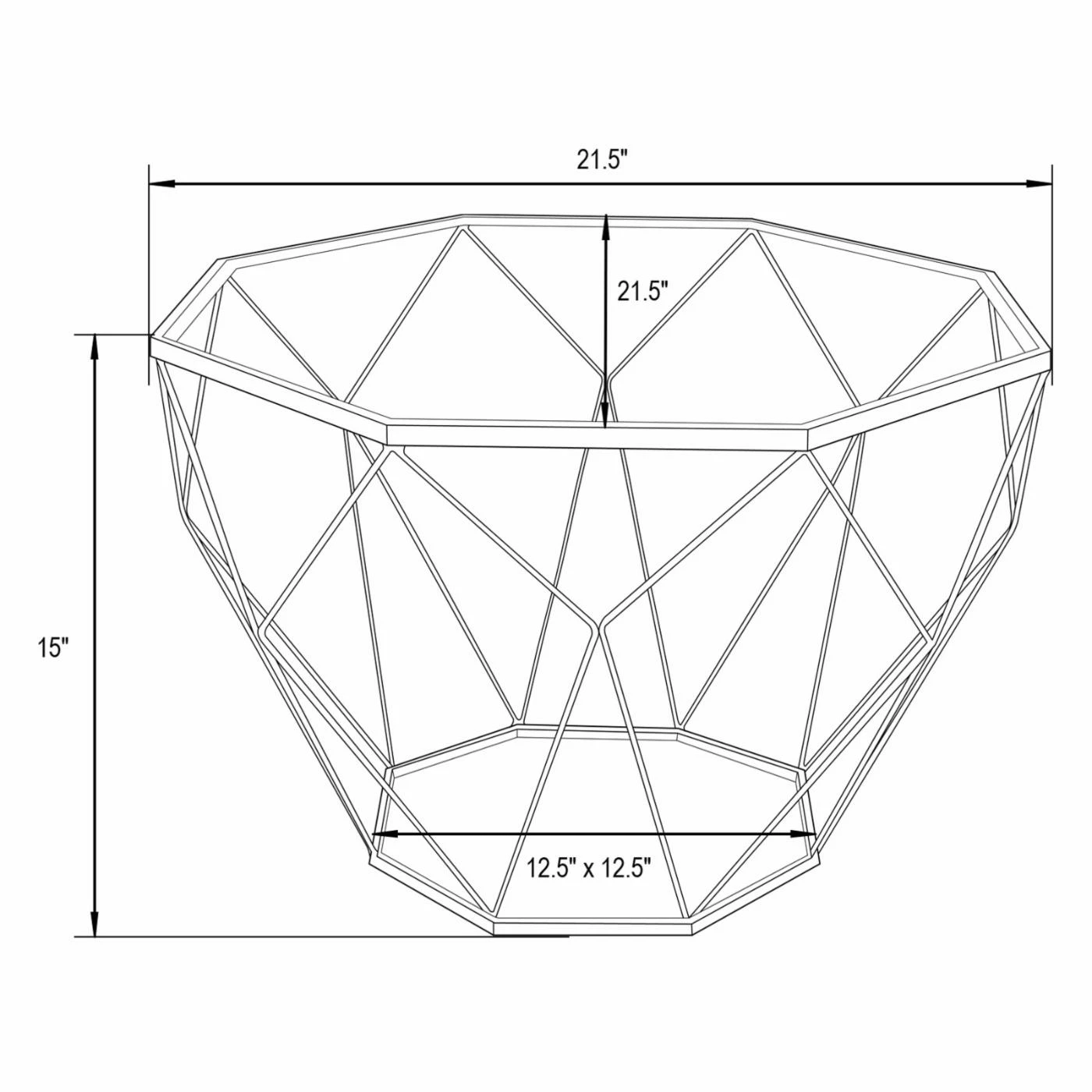 Best Sale ๐คฉ Other Shapes - Coffee Tables LeisureMod Malibu Modern Octagon Glass Top Coffee Table With Gold Chrome Base ๐ 8 Best Sale ๐คฉ Other Shapes - Coffee Tables LeisureMod Malibu Modern Octagon Glass Top Coffee Table With Gold Chrome Base ๐ - Image 6