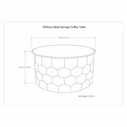 Budget 🔥 Brooklyn & Max Round Coffee Tables Brooklyn + Max Harmony Contemporary Metal Storage Coffee Table 🎉 -Coffee Tables Sale Store detail4SIMP1113