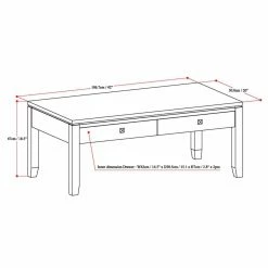 Flash Sale 🛒 Brooklyn & Max Rectangle Coffee Tables Brooklyn + Max City Solid Wood Rectangle Coffee Table ⌛ -Coffee Tables Sale Store detail4SIMP1592