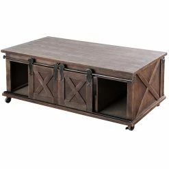 Budget 👏 Rectangle Coffee Tables StyleCraft 2 Door 1 Drawer And Shelf Wooden Coffee Table 💯 -Coffee Tables Sale Store detail4STL2027