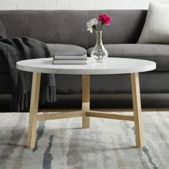 Budget ⭐ Round Coffee Tables Manor Park Mid Century Modern Round Coffee Table ⭐ -Coffee Tables Sale Store detail4WAL650