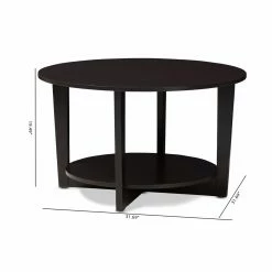 Deals ⌛ Round Coffee Tables Baxton Studio Belina Round Coffee Table ✔️ -Coffee Tables Sale Store detail4WSI3904