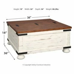 Deals ⭐ Square Coffee Tables Signature Design By Ashley Wystfield Storage Coffee Table ⌛ -Coffee Tables Sale Store detail5ASHY6100