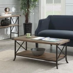 Deals ⌛ Rectangle Coffee Tables Convenience Concepts Brookline Coffee Table 🤩 -Coffee Tables Sale Store detail5CONV575