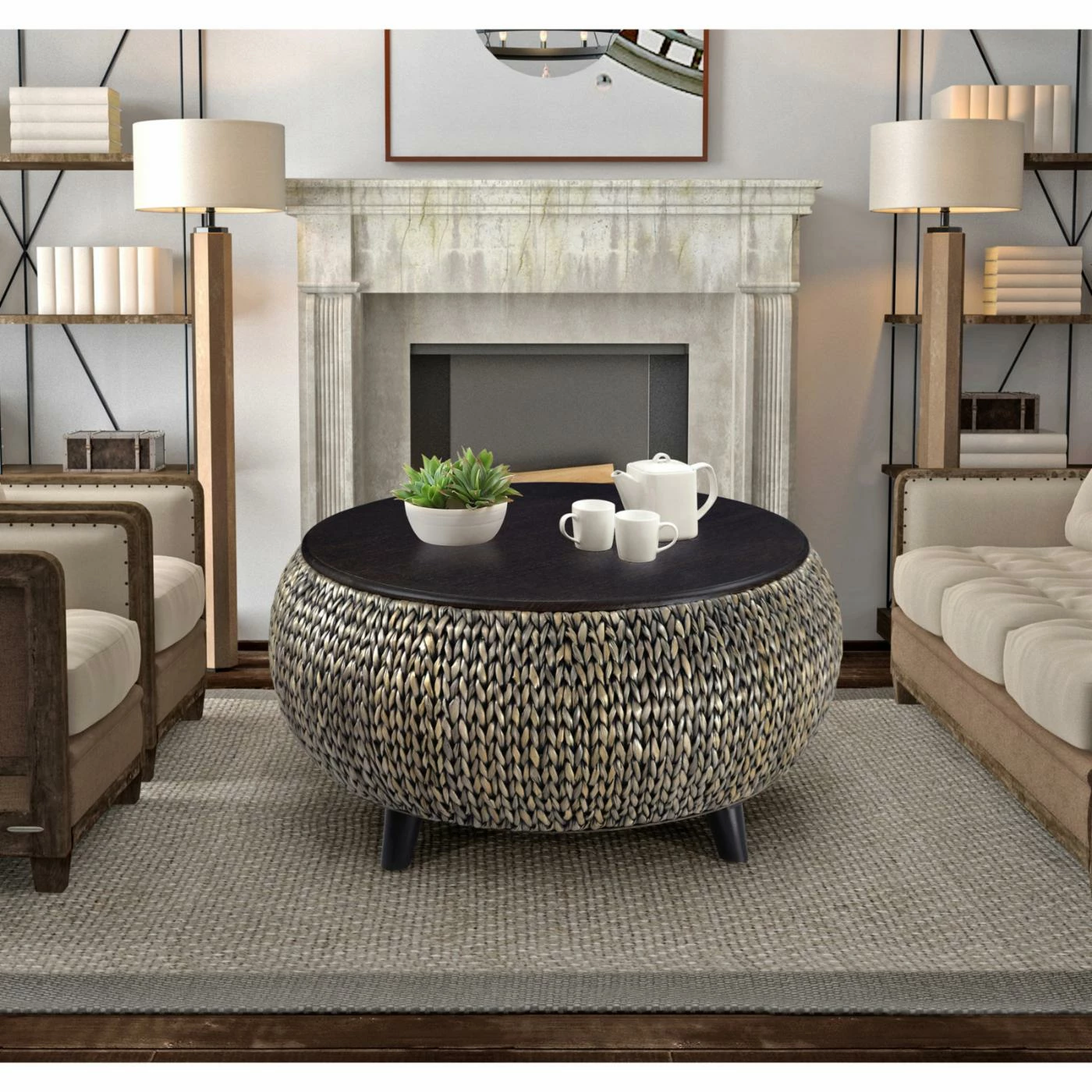 Outlet ๐คฉ Round Coffee Tables Gallerie Decor Bali Breeze Round Storage Table ๐ 10 Outlet ๐คฉ Round Coffee Tables Gallerie Decor Bali Breeze Round Storage Table ๐ - Image 8