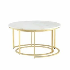 Coupon 🥰 Round Coffee Tables Inspired Home Kamila Coffee Table - Set Of 2 🎁 -Coffee Tables Sale Store detail5INSP160