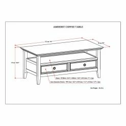 Budget 🥰 Brooklyn & Max Rectangle Coffee Tables Brooklyn + Max Washington Pine Wood Coffee Table 🤩 -Coffee Tables Sale Store detail5SIMP1079